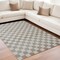 Edge Collections - 5' X 8' - Brown - Stain-Resistant Checkered Area Rug - 1 Piece
